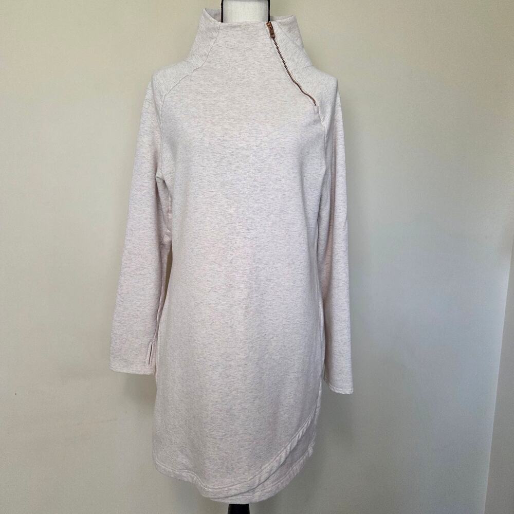 Earth Yoga L Sustainable Organic Activewear Dress Tunic Mock Neck Top